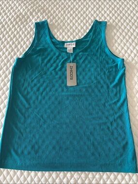 Chico's Teal Sleeveless Tank Top